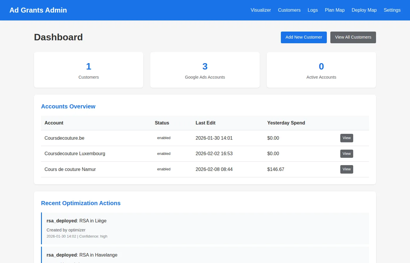 Ad Grants Admin