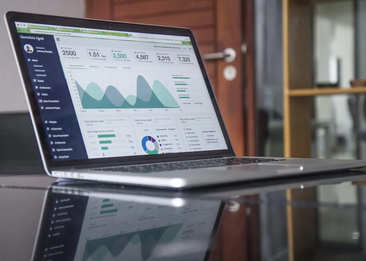 Dashboard analytics showing project progress