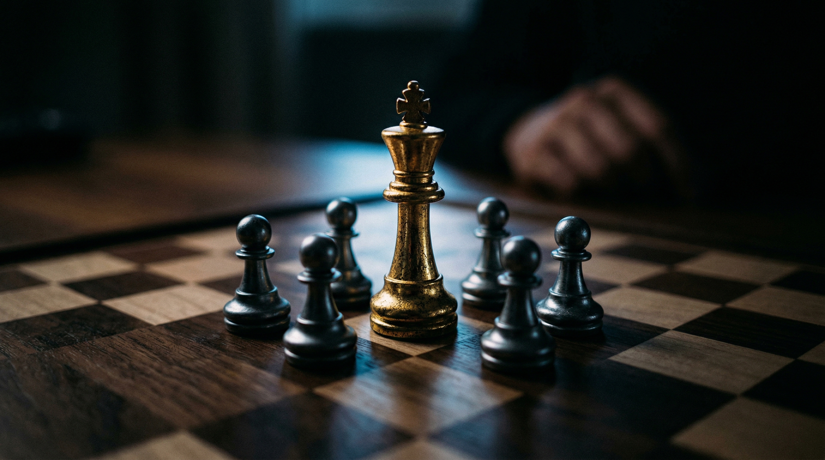 Strategic chess piece representing influence advertising and precision targeting