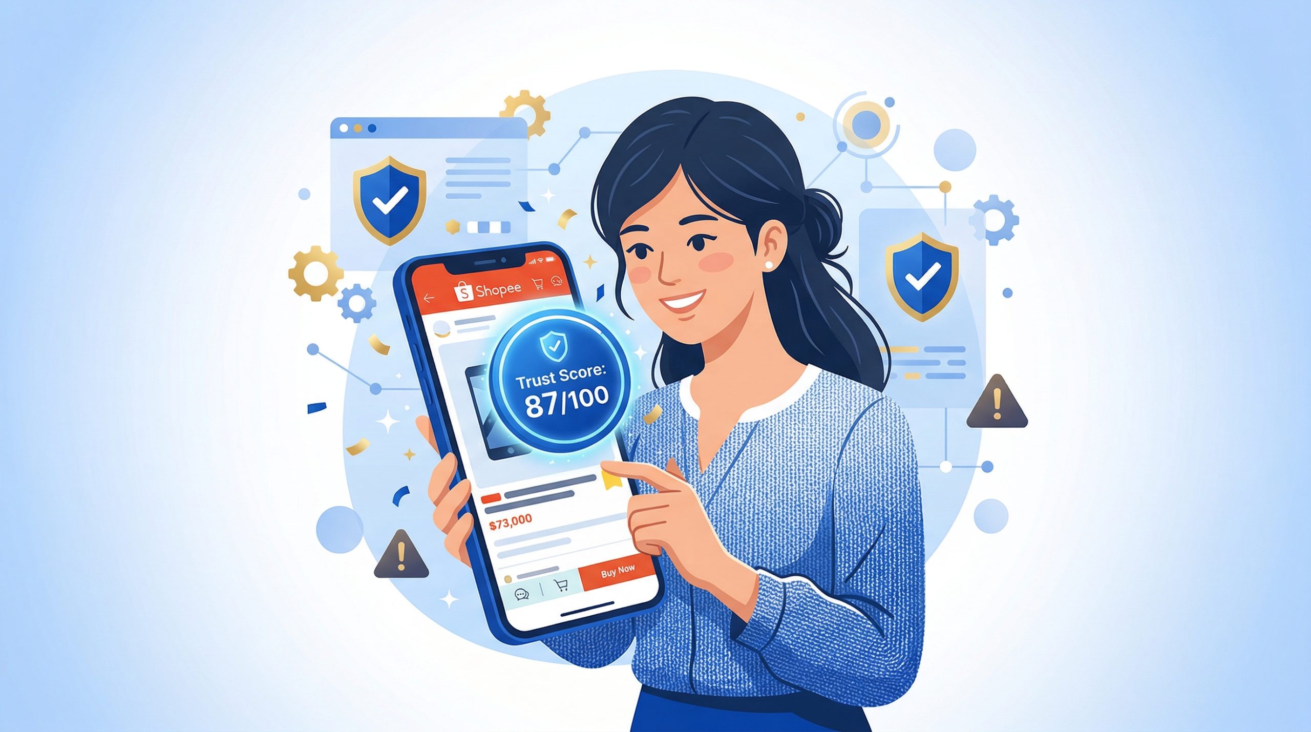 Consumer using Bantay AI to detect counterfeit products