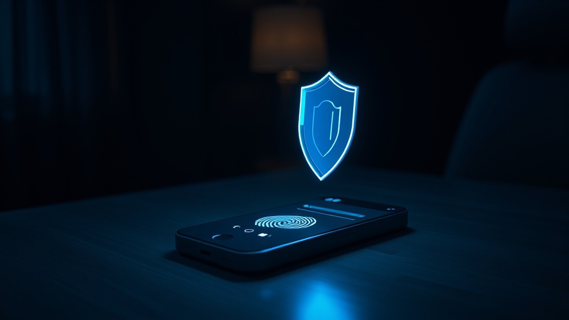 Secure phone with shield hologram